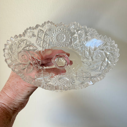 Vintage Crystal Compote Tray