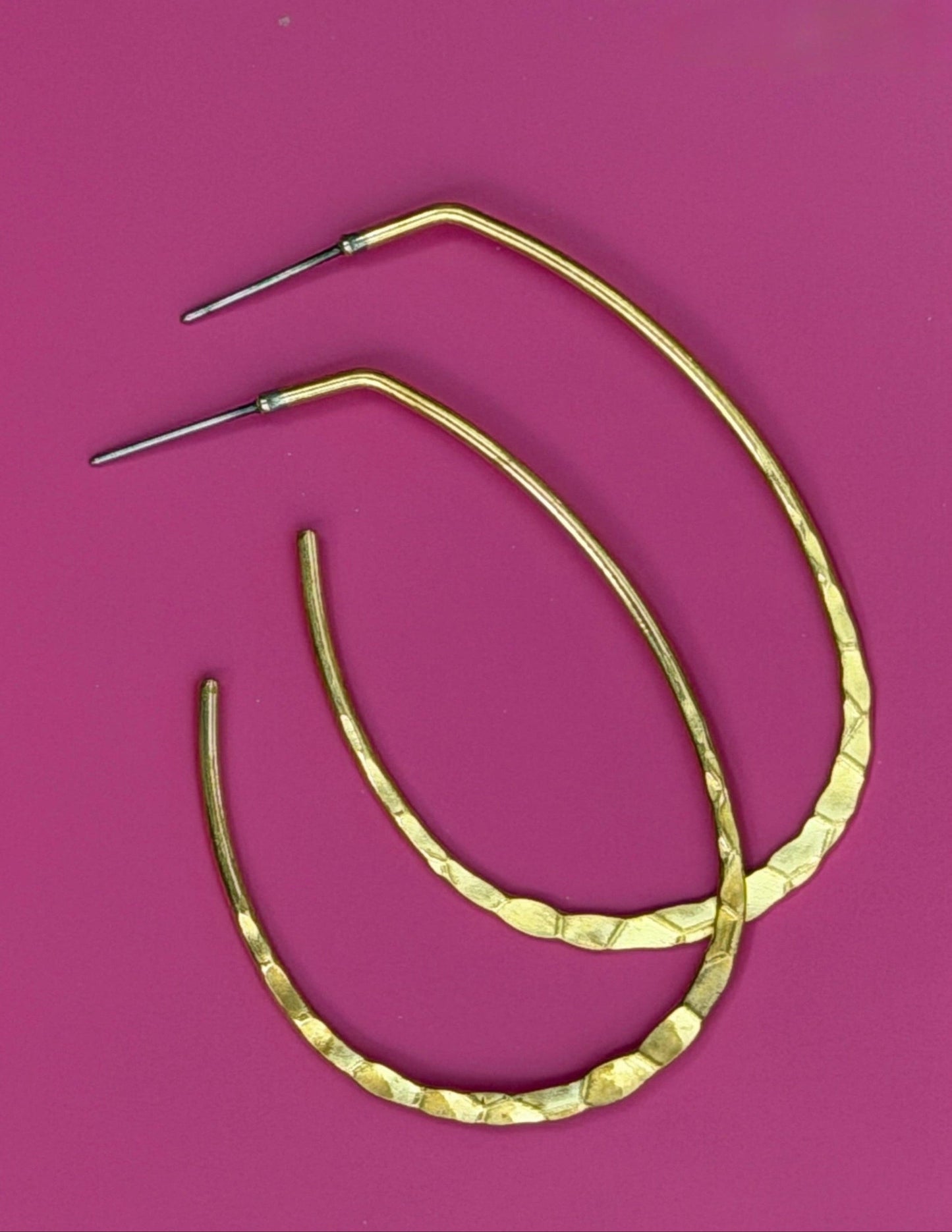 Oblong Hammered Hoop