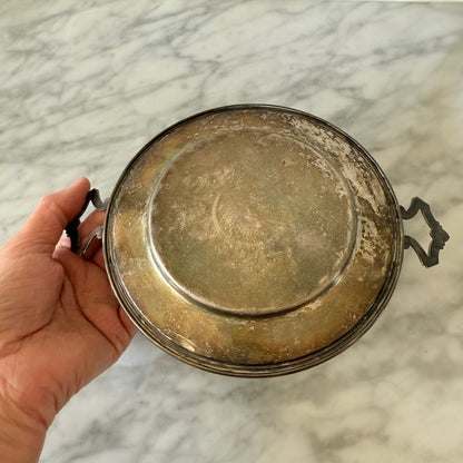 Antique Engraved Silverplate Edwardian Style Catchall Tray