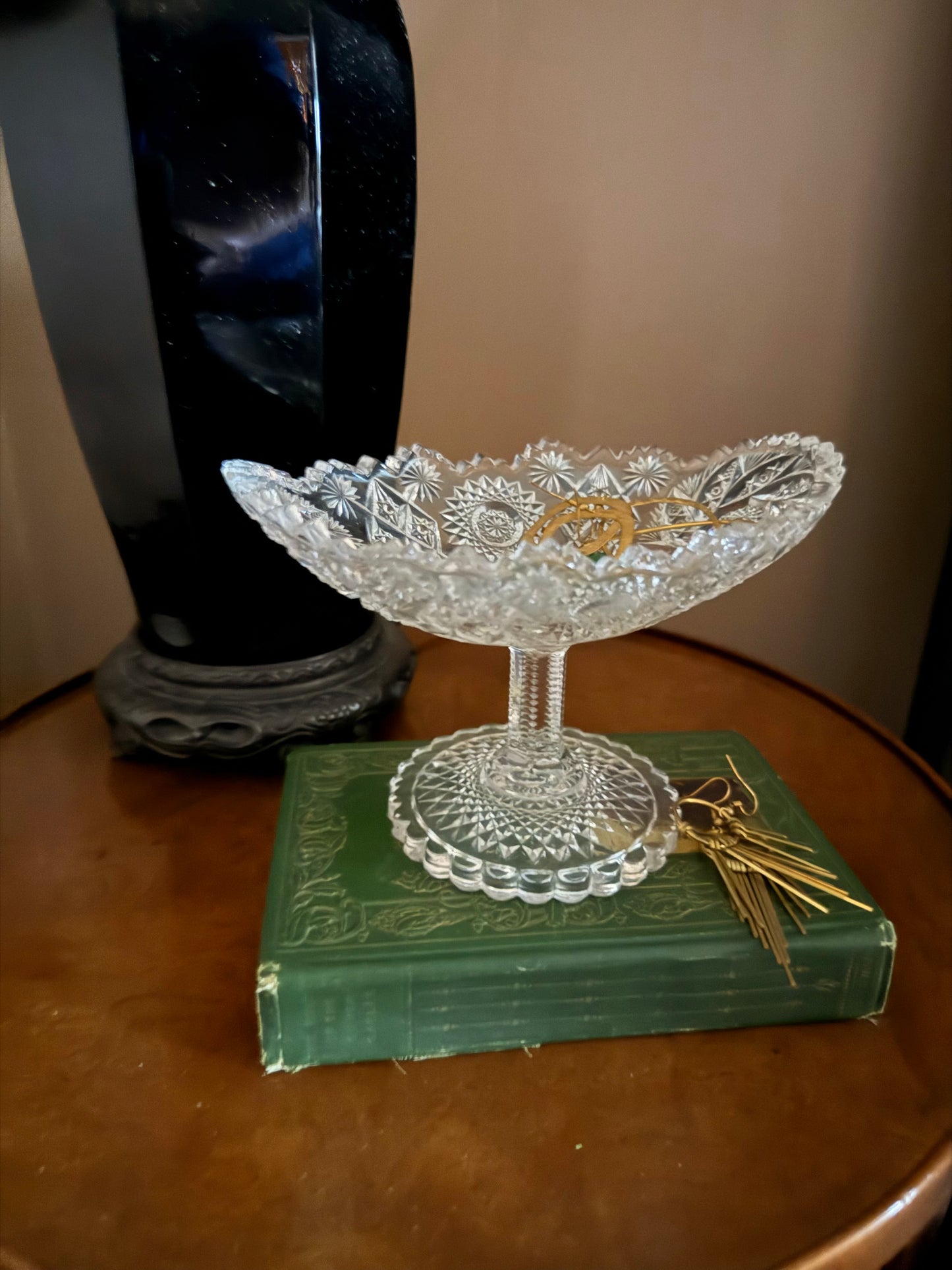 Vintage Crystal Compote Tray