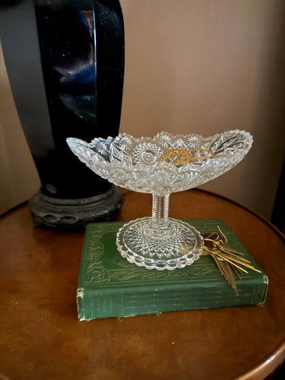 Vintage Crystal Compote Tray