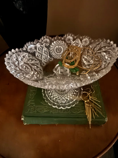Vintage Crystal Compote Tray