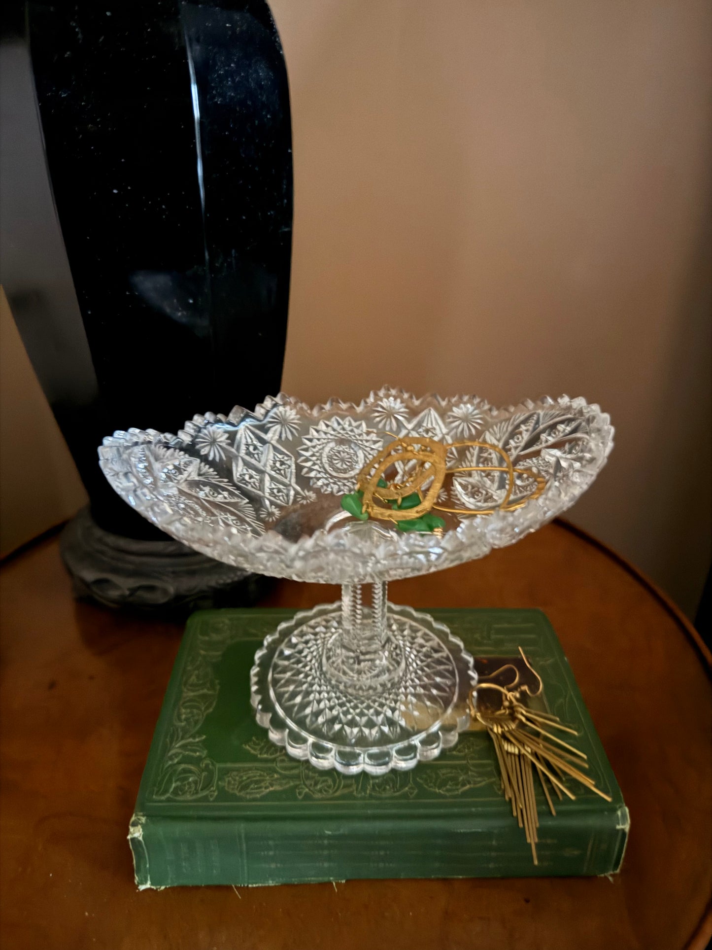 Vintage Crystal Compote Tray